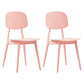 Scandinavian Plastic Dining Side Chair Open Back Armless Dining Chairs