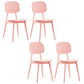 Scandinavian Plastic Dining Side Chair Open Back Armless Dining Chairs