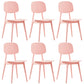 Scandinavian Plastic Dining Side Chair Open Back Armless Dining Chairs