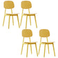 Scandinavian Plastic Dining Side Chair Open Back Armless Dining Chairs