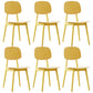 Scandinavian Plastic Dining Side Chair Open Back Armless Dining Chairs