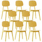 Scandinavian Plastic Dining Side Chair Open Back Armless Dining Chairs