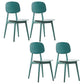 Scandinavian Plastic Dining Side Chair Open Back Armless Dining Chairs