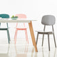 Scandinavian Plastic Dining Side Chair Open Back Armless Dining Chairs