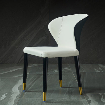 Wingback Side Chair Upholstered Armless Dining Chairs for Dining Room Light Gray 1 Piece Clearhalo 'Dining Chairs' 'Dining Tables & Seating' 'dining_chair' 'furn' 'furn_dining_chair' 'Furniture' 'Kitchen & Dining Furniture' 5580450