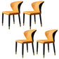 Wingback Side Chair Upholstered Armless Dining Chairs for Dining Room Orange 4 Piece Set Clearhalo 'Dining Chairs' 'Dining Tables & Seating' 'dining_chair' 'furn' 'furn_dining_chair' 'Furniture' 'Kitchen & Dining Furniture' 5580463