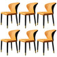 Wingback Side Chair Upholstered Armless Dining Chairs for Dining Room Orange 6 Piece Set Clearhalo 'Dining Chairs' 'Dining Tables & Seating' 'dining_chair' 'furn' 'furn_dining_chair' 'Furniture' 'Kitchen & Dining Furniture' 5580465