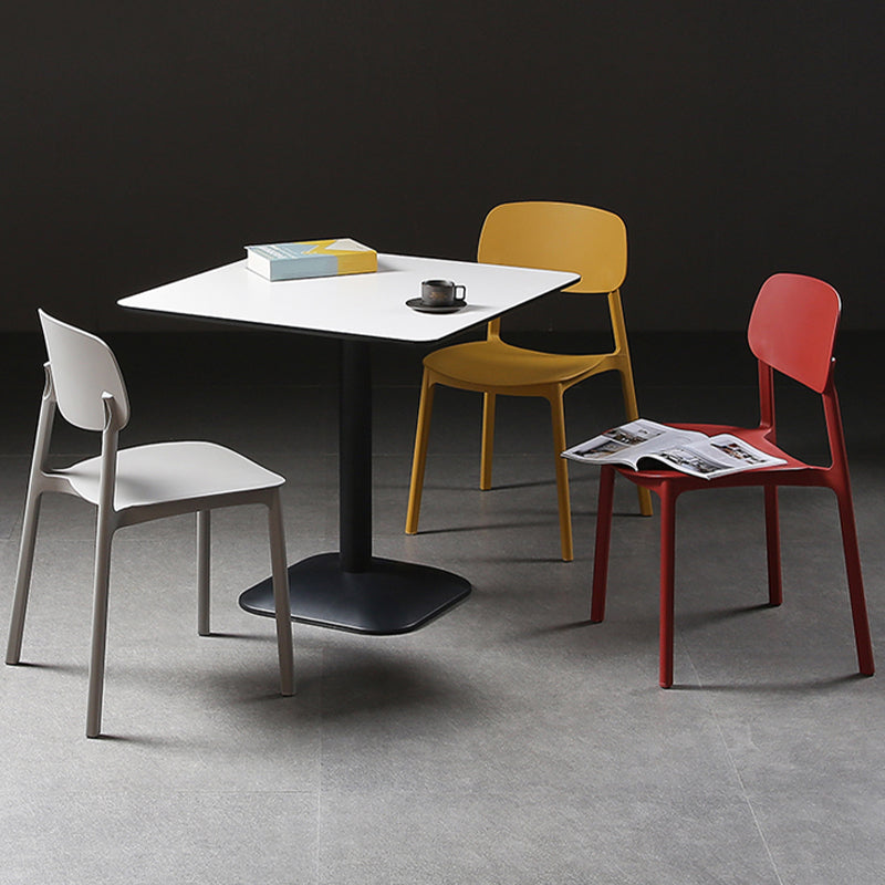 Plastic Armless Dining Chairs Scandinavian Open Back Dining Side Chair Clearhalo 'Dining Chairs' 'Dining Tables & Seating' 'dining_chair' 'furn' 'furn_dining_chair' 'Furniture' 'Kitchen & Dining Furniture' 5580475