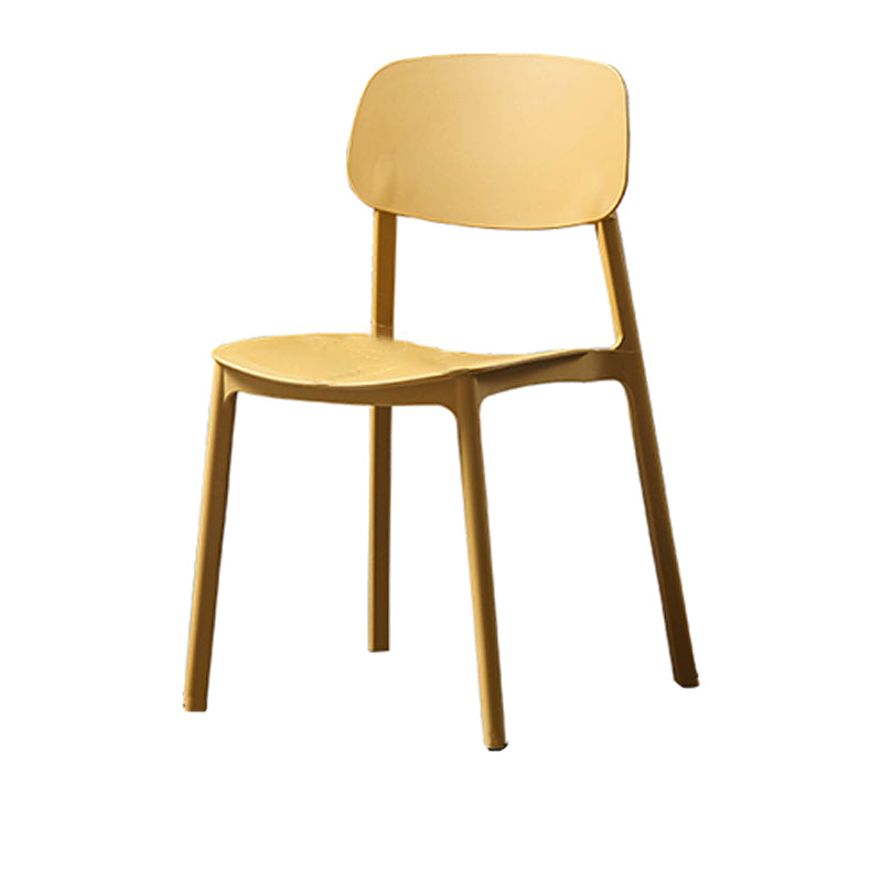 Plastic Armless Dining Chairs Scandinavian Open Back Dining Side Chair Clearhalo 'Dining Chairs' 'Dining Tables & Seating' 'dining_chair' 'furn' 'furn_dining_chair' 'Furniture' 'Kitchen & Dining Furniture' 5580480