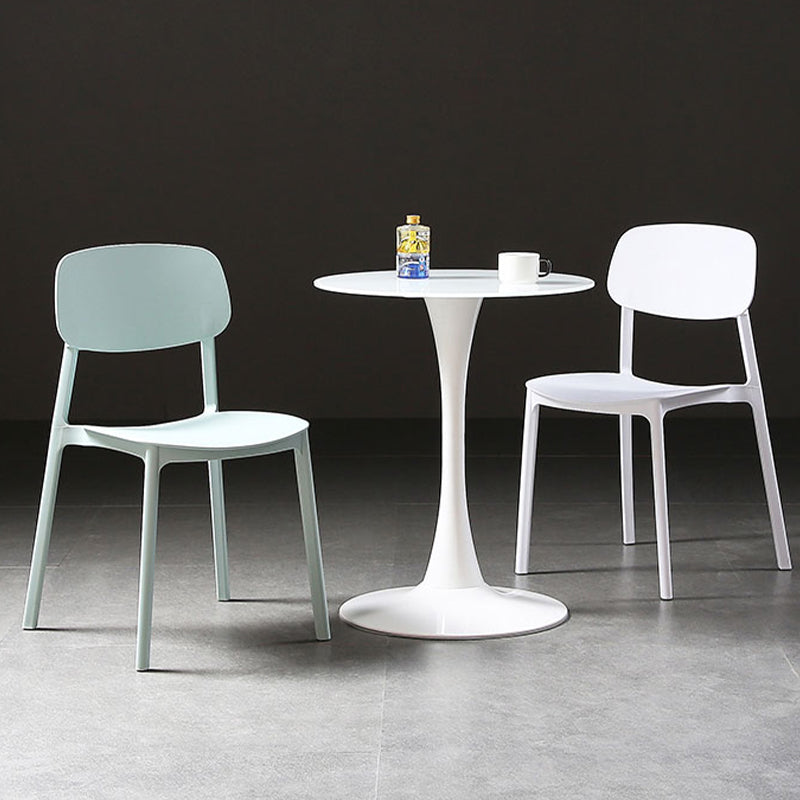 Plastic Armless Dining Chairs Scandinavian Open Back Dining Side Chair Clearhalo 'Dining Chairs' 'Dining Tables & Seating' 'dining_chair' 'furn' 'furn_dining_chair' 'Furniture' 'Kitchen & Dining Furniture' 5580492