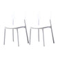 Plastic Armless Dining Chairs Scandinavian Open Back Dining Side Chair White 2 Piece Set Clearhalo 'Dining Chairs' 'Dining Tables & Seating' 'dining_chair' 'furn' 'furn_dining_chair' 'Furniture' 'Kitchen & Dining Furniture' 5580494