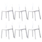 Plastic Armless Dining Chairs Scandinavian Open Back Dining Side Chair White 6 Piece Set Clearhalo 'Dining Chairs' 'Dining Tables & Seating' 'dining_chair' 'furn' 'furn_dining_chair' 'Furniture' 'Kitchen & Dining Furniture' 5580499