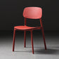 Plastic Armless Dining Chairs Scandinavian Open Back Dining Side Chair Red 1 Piece Clearhalo 'Dining Chairs' 'Dining Tables & Seating' 'dining_chair' 'furn' 'furn_dining_chair' 'Furniture' 'Kitchen & Dining Furniture' 5580502