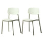 Plastic Armless Dining Chairs Scandinavian Open Back Dining Side Chair Green 2 Piece Set Clearhalo 'Dining Chairs' 'Dining Tables & Seating' 'dining_chair' 'furn' 'furn_dining_chair' 'Furniture' 'Kitchen & Dining Furniture' 5580523
