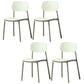 Plastic Armless Dining Chairs Scandinavian Open Back Dining Side Chair Green 4 Piece Set Clearhalo 'Dining Chairs' 'Dining Tables & Seating' 'dining_chair' 'furn' 'furn_dining_chair' 'Furniture' 'Kitchen & Dining Furniture' 5580524