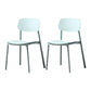 Plastic Armless Dining Chairs Scandinavian Open Back Dining Side Chair Light Green 2 Piece Set Clearhalo 'Dining Chairs' 'Dining Tables & Seating' 'dining_chair' 'furn' 'furn_dining_chair' 'Furniture' 'Kitchen & Dining Furniture' 5580528