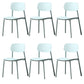 Plastic Armless Dining Chairs Scandinavian Open Back Dining Side Chair Light Green 6 Piece Set Clearhalo 'Dining Chairs' 'Dining Tables & Seating' 'dining_chair' 'furn' 'furn_dining_chair' 'Furniture' 'Kitchen & Dining Furniture' 5580530