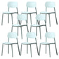 Plastic Armless Dining Chairs Scandinavian Open Back Dining Side Chair Light Green 8 Piece Set Clearhalo 'Dining Chairs' 'Dining Tables & Seating' 'dining_chair' 'furn' 'furn_dining_chair' 'Furniture' 'Kitchen & Dining Furniture' 5580531