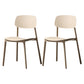 Plastic Armless Dining Chairs Scandinavian Open Back Dining Side Chair Khaki 2 Piece Set Clearhalo 'Dining Chairs' 'Dining Tables & Seating' 'dining_chair' 'furn' 'furn_dining_chair' 'Furniture' 'Kitchen & Dining Furniture' 5580533