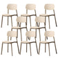 Plastic Armless Dining Chairs Scandinavian Open Back Dining Side Chair Khaki 8 Piece Set Clearhalo 'Dining Chairs' 'Dining Tables & Seating' 'dining_chair' 'furn' 'furn_dining_chair' 'Furniture' 'Kitchen & Dining Furniture' 5580536