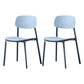 Plastic Armless Dining Chairs Scandinavian Open Back Dining Side Chair Airy Blue 2 Piece Set Clearhalo 'Dining Chairs' 'Dining Tables & Seating' 'dining_chair' 'furn' 'furn_dining_chair' 'Furniture' 'Kitchen & Dining Furniture' 5580543