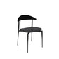 Modern Open Back Dining Chairs Faux Leather Cushion Armless Dining Side Chair