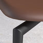 Modern Open Back Dining Chairs Faux Leather Cushion Armless Dining Side Chair