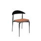 Modern Open Back Dining Chairs Faux Leather Cushion Armless Dining Side Chair