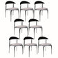 Modern Open Back Dining Chairs Faux Leather Cushion Armless Dining Side Chair
