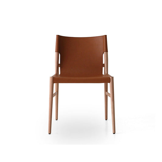 Tox en cuir et chaises de salle à manger sans bras en bois Ensemble de chaise latéral moderne