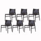 Faux Leather and Wood Armless Dining Chairs Modern Side Chair Set