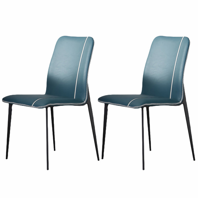 Modern Armless Dining Chairs Parsons Side Chair Set for Kitchen