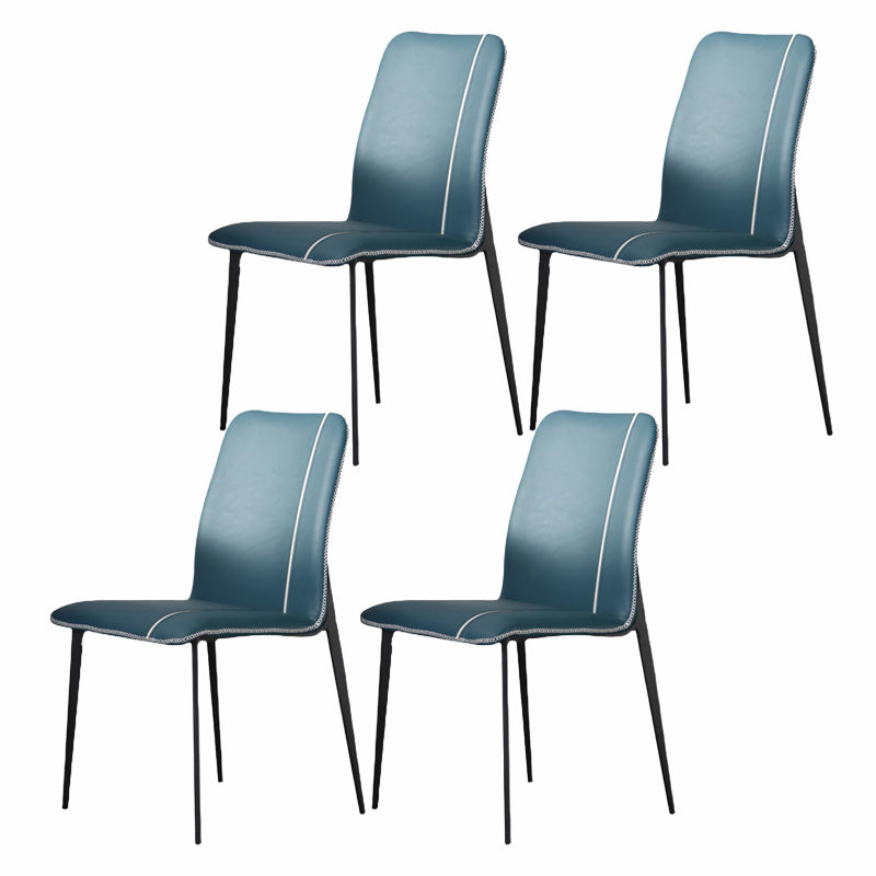 Modern Armless Dining Chairs Parsons Side Chair Set for Kitchen