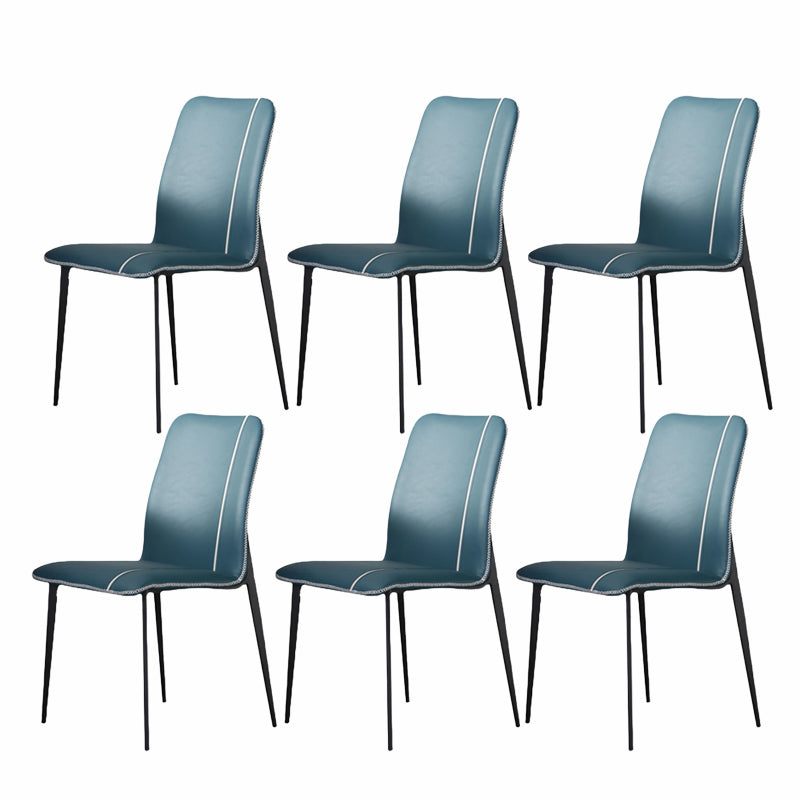 Modern Armless Dining Chairs Parsons Side Chair Set for Kitchen
