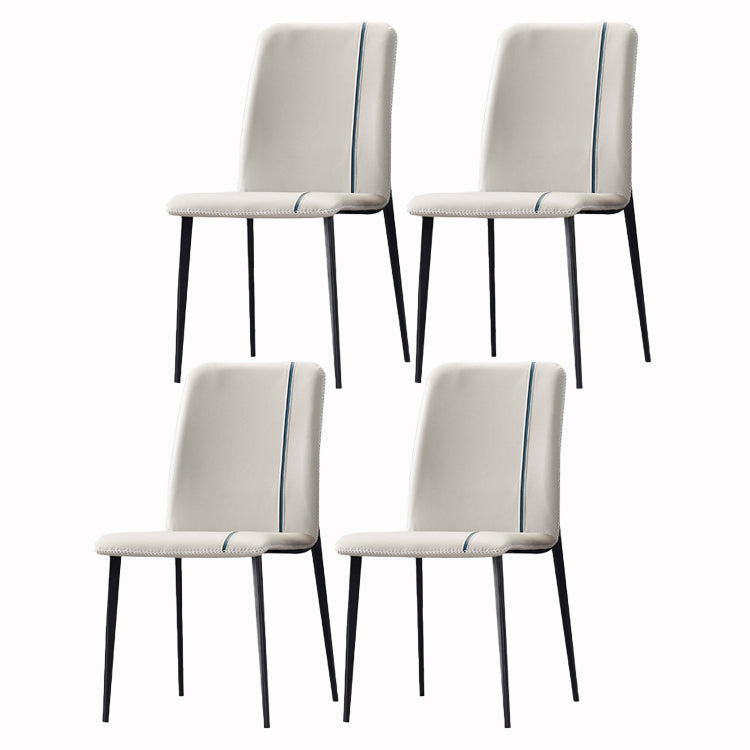 Modern Armless Dining Chairs Parsons Side Chair Set for Kitchen