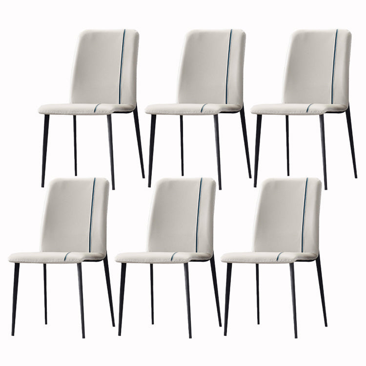Modern Armless Dining Chairs Parsons Side Chair Set for Kitchen