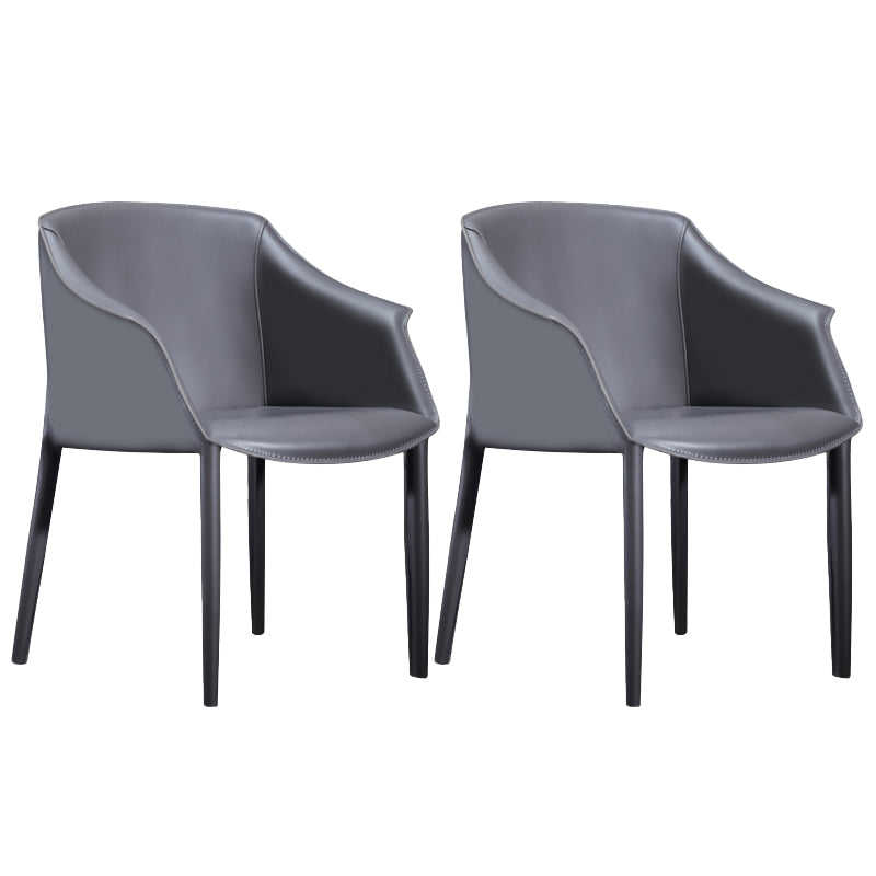 Faux Leather Dining Arm Chair Contemporary Dining Room Chair