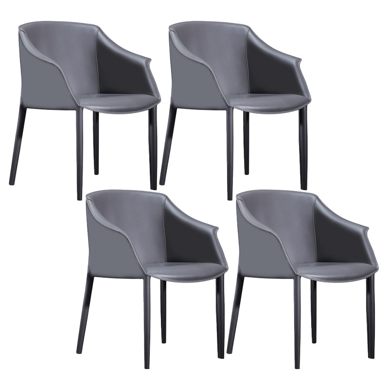 Faux Leather Dining Arm Chair Contemporary Dining Room Chair