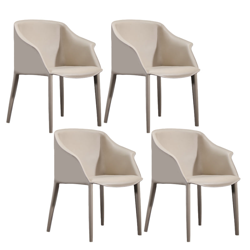 Faux Leather Dining Arm Chair Contemporary Dining Room Chair