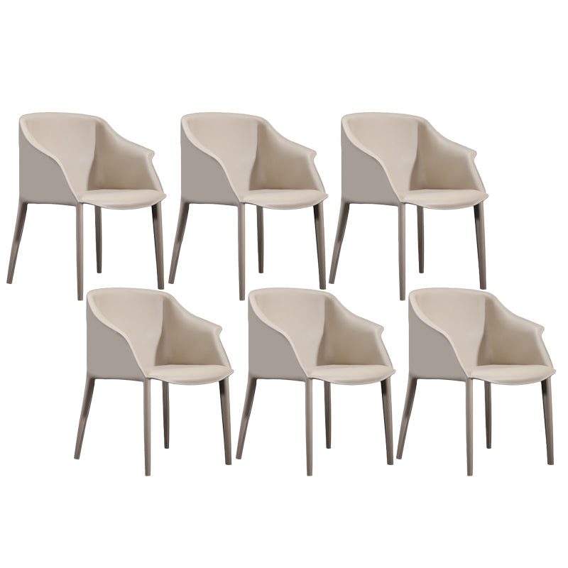 Faux Leather Dining Arm Chair Contemporary Dining Room Chair