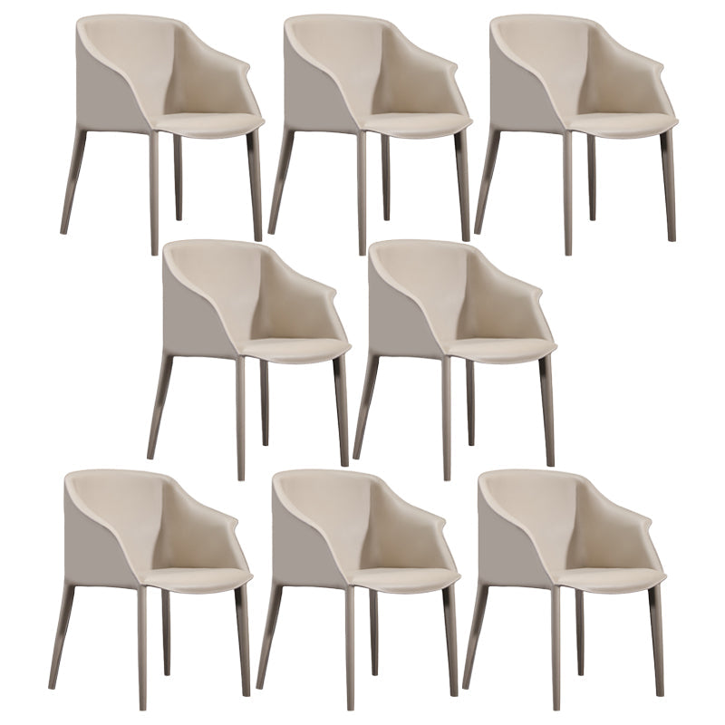 Faux Leather Dining Arm Chair Contemporary Dining Room Chair