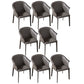 Faux Leather Dining Arm Chair Contemporary Dining Room Chair