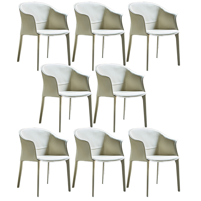 Faux Leather Dining Arm Chair Contemporary Dining Room Chair