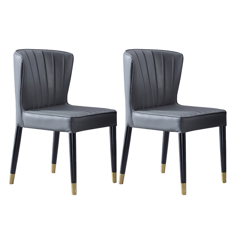 Silla de comedor de estilo moderno silla sin brazo con patas de madera para cocina