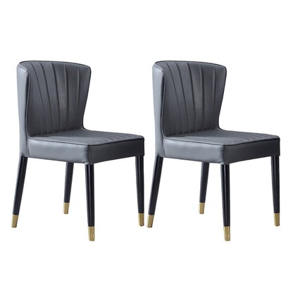 Silla de comedor de estilo moderno silla sin brazo con patas de madera para cocina