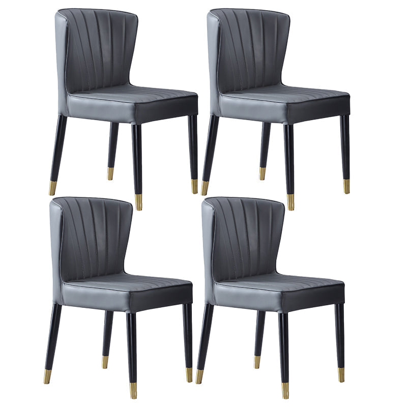 Silla de comedor de estilo moderno silla sin brazo con patas de madera para cocina