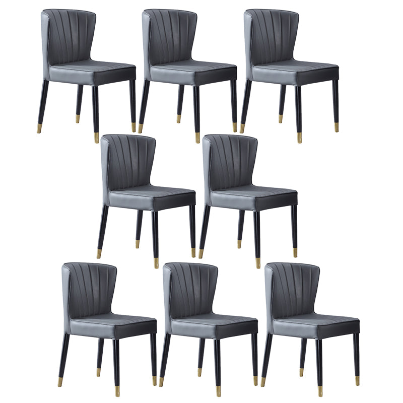 Silla de comedor de estilo moderno silla sin brazo con patas de madera para cocina