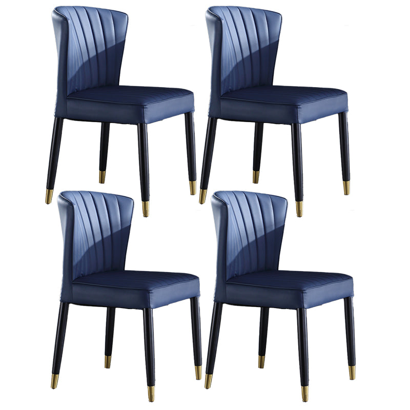 Silla de comedor de estilo moderno silla sin brazo con patas de madera para cocina