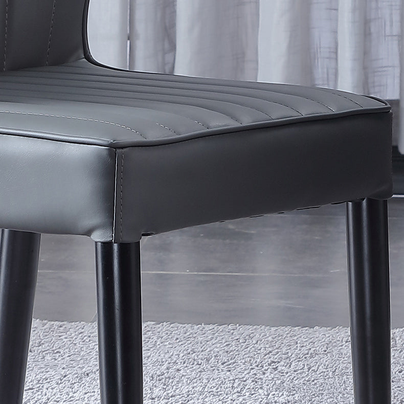 Silla de comedor de estilo moderno silla sin brazo con patas de madera para cocina