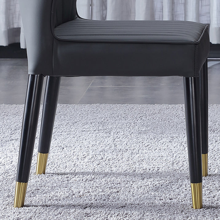 Silla de comedor de estilo moderno silla sin brazo con patas de madera para cocina